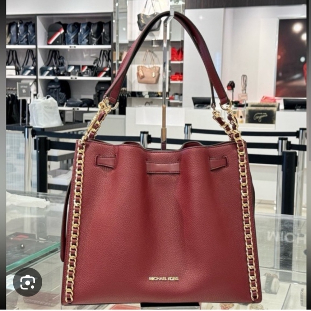 Michael Kors Mina Large Chain Shoulder Handbag